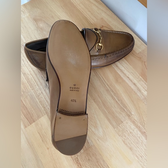 Gucci Horse Bit Loafer Dress Shoes 40.5 brown/tan leather! Excellent condition - Picture 4 of 8
